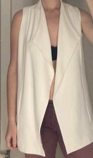 White Sleeveless Blazer
