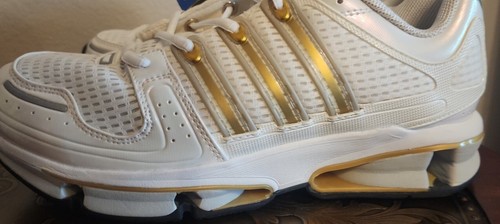 Men's Adidas OrtholigtA3 Twinstrike White/Gold Metallic Sneakers - Size 7.5 - Picture 11 of 14