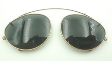 Vintage Tura C910 Gold Metal Oval Clips Clip on Sunglasses Eyeglasses Japan