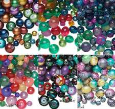 650 Multicolor Speckled Glass Beads  Big Assortment 
