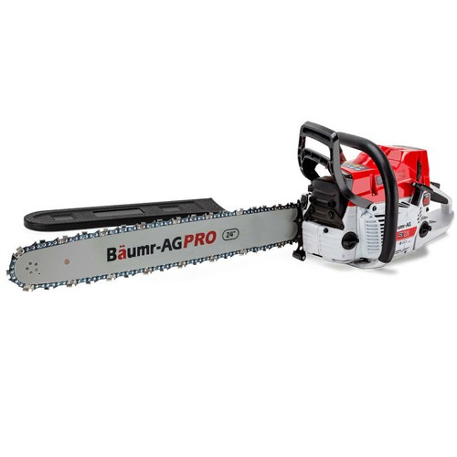 BAUMR-AG Commercial Petrol Chainsaw E-Start 24" Bar Chain Saw Top Handle Pruning - Picture 12 of 12
