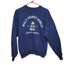 VTG Walt Disney World Size M Disneyland Resort Sweatshirt Crew Neck Navy 1971