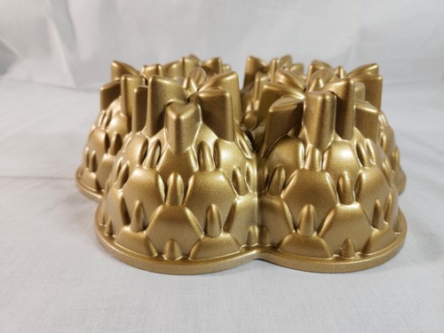 Nordic Ware Aloha Bundt Sartén Piña Oro 10 tazas Aluminio Fundido Hecho en EE. UU. USADO EN EXCELENTE ESTADO - Imagen 12 de 17