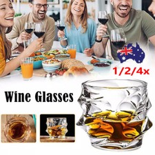 2/4 Cups Set Glass Tumbler Whisky Shot Vodka Bourbon Whiskey Hot Wine Coffee Tea