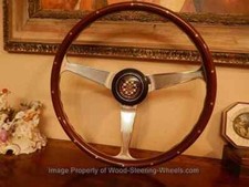 Jaguar E-type Xke Wood Steering Wheel 15 Front Rivets Engraved Spoke E.nardi