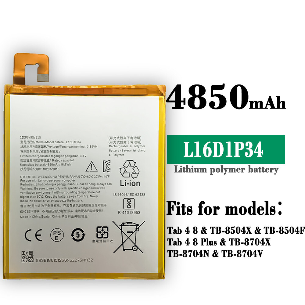 New Tablet Battery For Lenovo Tab 4 8 Plus TB-8504F TB-8704X