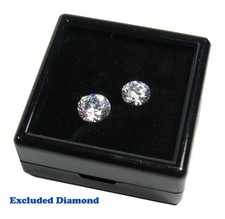 FREE SHIP TOP GLASS DIAMOND GEM JEWELRY BLACK DISPLAY SHOW CASE JAR BOX 4x4 CM