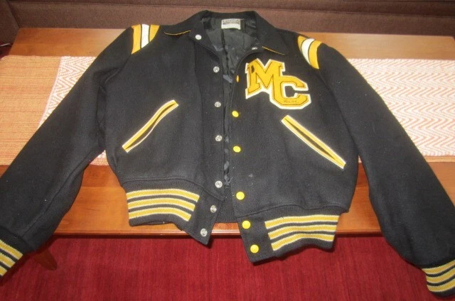 Jacket Makers Letterman LV Yellow and Black Leather Jacket