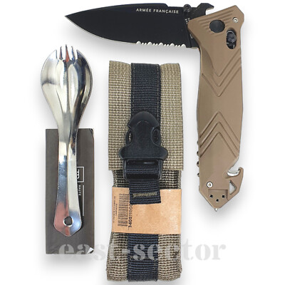 CAC - French Army Military Knife Spork Case Coyote Tan Nitrox