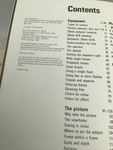 David Kilpatrick The St Michael Photography Course Book Paperback Copy 1985 - Picture 3 of 6