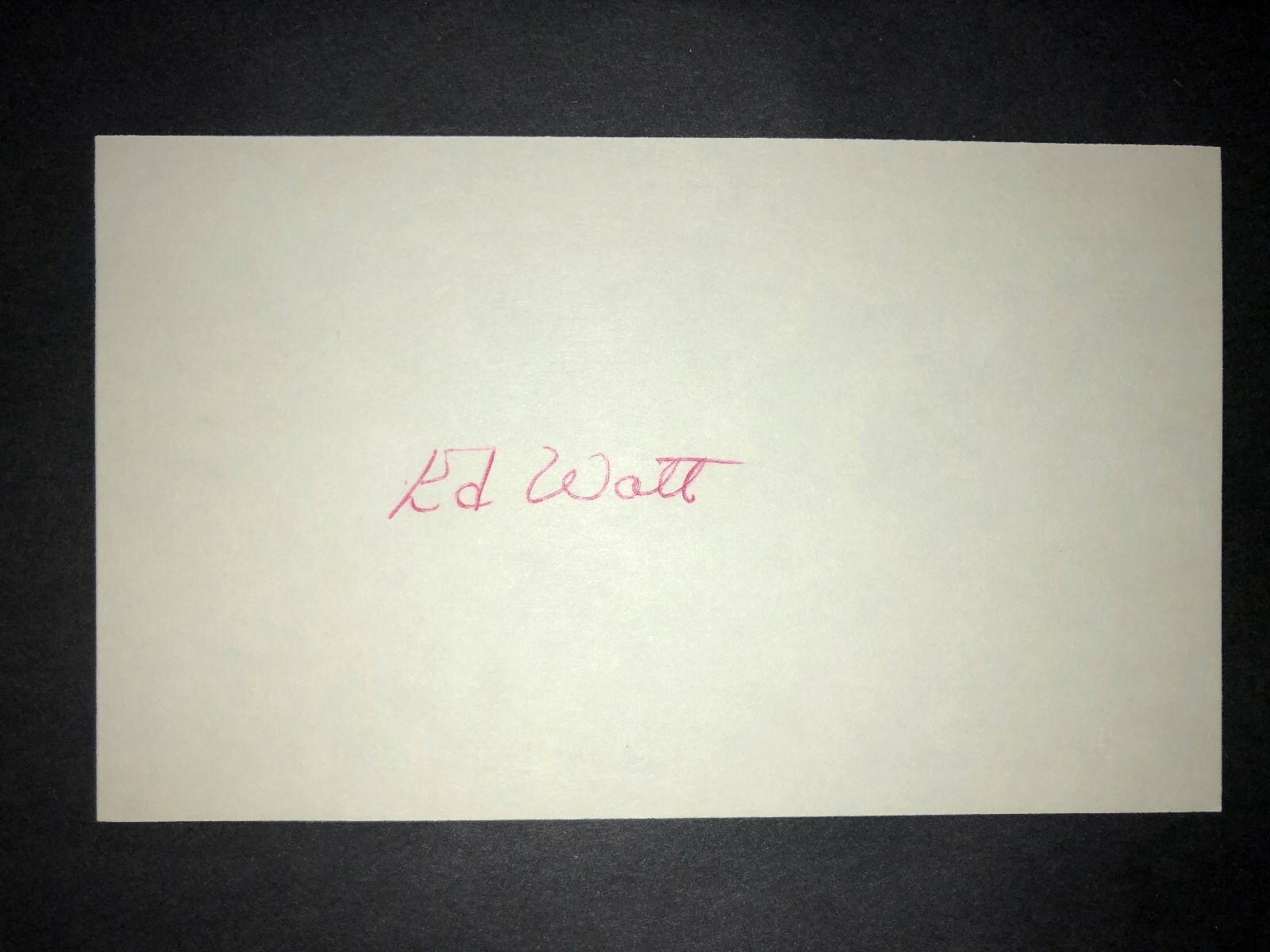 1966 ORIOLES: Ed Watt, SIGNED 3x5 Card (JSC) | eBay
