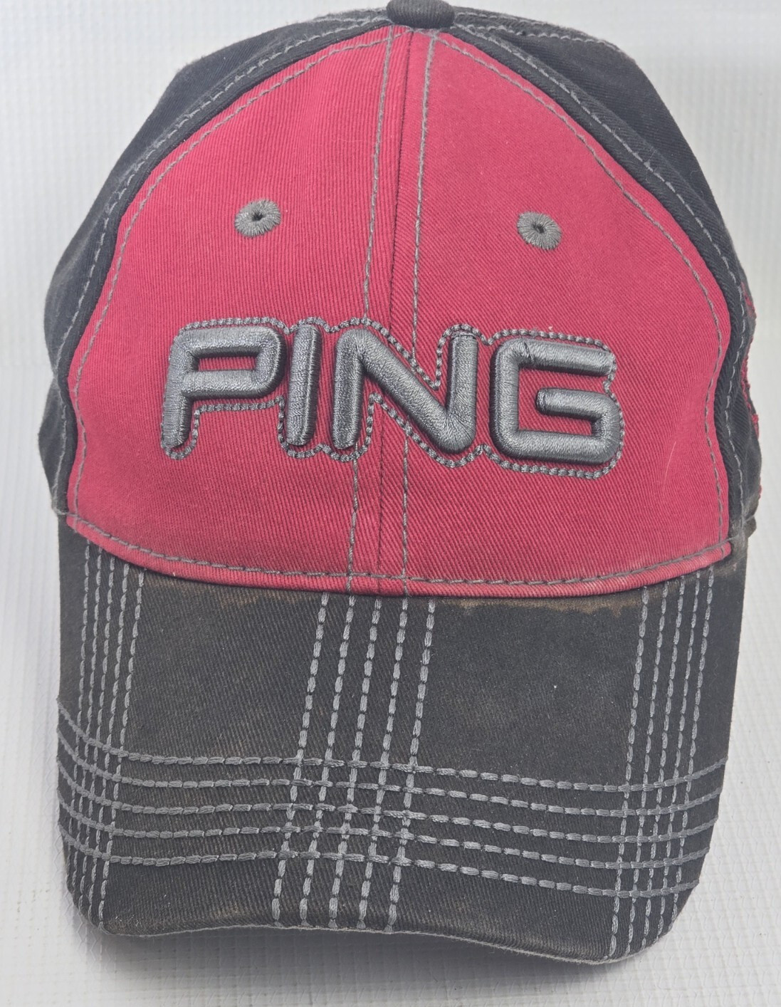 Ping Red Black Adjustable Baseball Hat Golf Men's… - image 4
