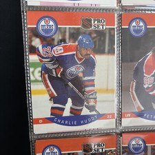 1990-91 Pro Set Hockey Card Charlie Huddy Edmonton Oilers #85