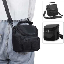 Camera Protective Bag Shoulder Pouch Zipper Case Black for Nikon Canon Sony DSLR