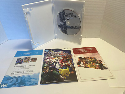 Super Mario Smash Bros Brawl (Nintendo Wii, 2008) w/Manual Complete CIB - TESTED