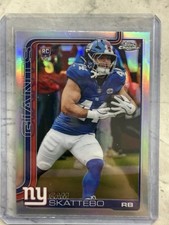 2025 Topps Chrome Football Cam Skattebo Rookie RC Base Refractor NY Giants RB