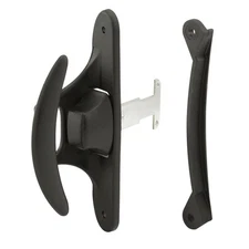 1 Pack A 215 Sliding Screen Door Handle, 4-3/16 In, Black Plastic, Bay Mills