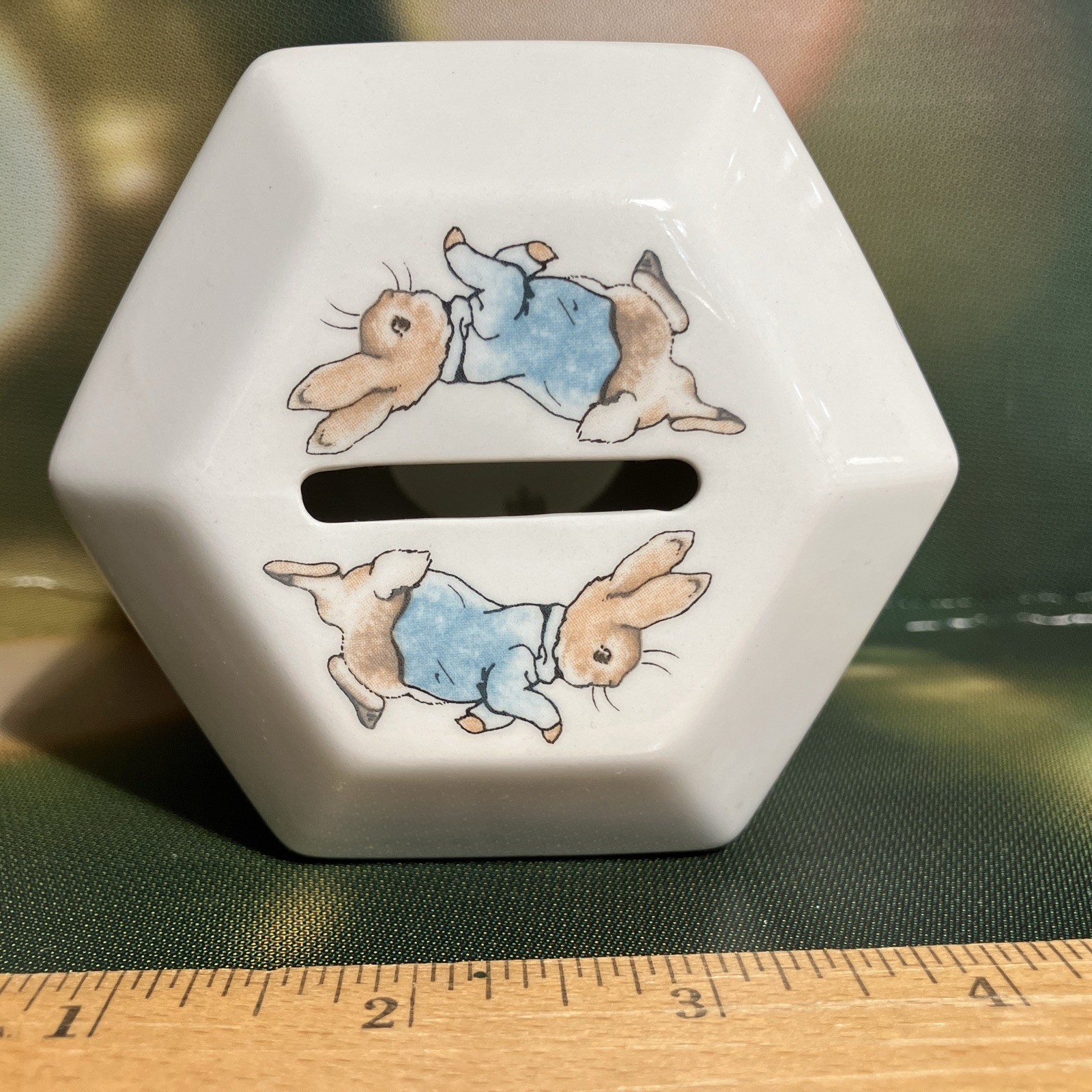 Peter Rabbit Coin Bank Wedgwood England Frederick Warne 1993 Ceramic ...