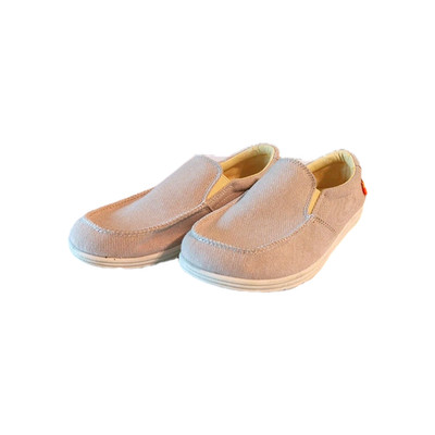 Cat & Jack Girls Beige Slip On Shoes Flat Canvas Footwear Size 4