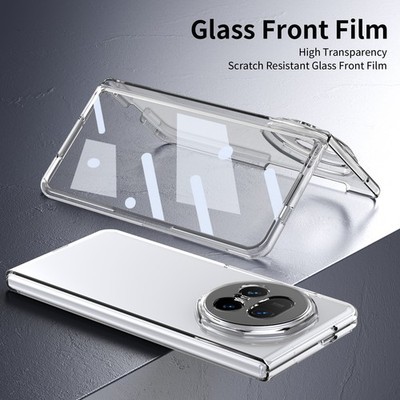For Honor Magic V5, Luxury Hybrid Armor Clear Shell Back Cover Case HD Glass