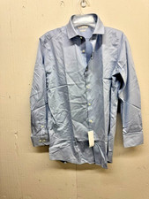 Perry Ellis Men's Portfolio Performance Tech Slim Fit Dress Shirt-KEN BLUE-LARGE