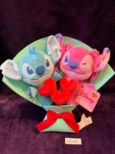 DISNEY Stitch Angel Plush Flower Bouquet NEW With Tags Valentines