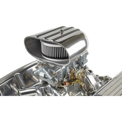 Speedway Four-Barrel Carburetor Air Scoop, Oval Opening, Short