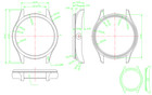41mm glass Silver Watch Case back cover waterproof ring for 2035 Movement — photo 6
