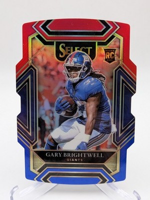   2021 Panini Select Red Blue Die-Cut Prizm RC  #295 Gary Brightwell; NY Giants