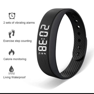 Waterproof Alarm Watch  Silent Vibration Wake-Up Wristband for Deep Sleeper