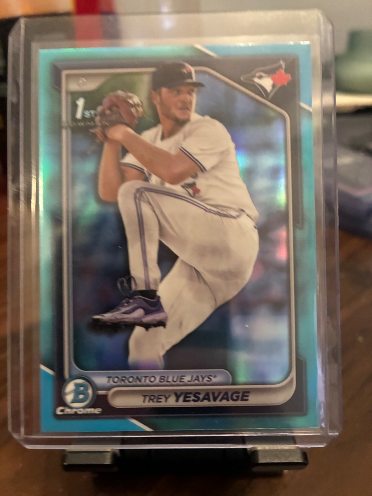 2024 Bowman Draft - Chrome Trey Yesavage #BDC-92 Sky Blue Refractor (RC)