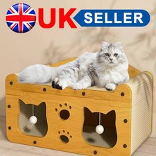 Cat Bed House Cat Scratcher Cardboard Sleep Lounge Pet Cat Scratching Board-Play