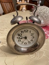 Schöner alter Vintage Doppelglocken Wecker Mechanisch Europa