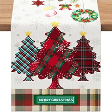 Yeomant 13x72 Inch Christmas Table Runner, Merry Christmas Table Decorations ...
