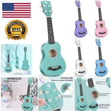 Lightweight 21 Inch Green Soprano Ukulele - Ideal for Aspiring Musicians