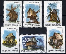 Romania 1994 Windmill, Buildings Architecture Conservation MNH, OG