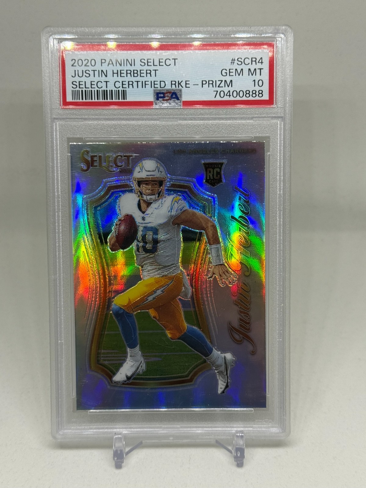 Justin Herbert Panini Select Certified Rookies #SCR4 Prizm