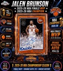 🏀 Jalen Brunson Auto Orange Refractor #04/25 2024-25 Topps Chrome Knicks MVP
