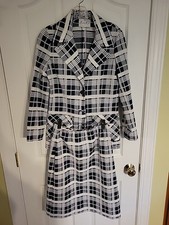 Butte Knit Navy And White Suit With Skirt Size Small