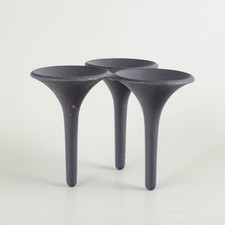 Jens Harald Quistgaard, Denmark. Three-arm candlestick in cast iron. 1960s.