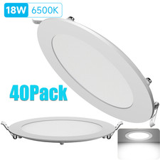 40Pack 8Inch LED Ceiling Lights Ultra-Thin Recessed Retrofits Kit 6000K Daylight