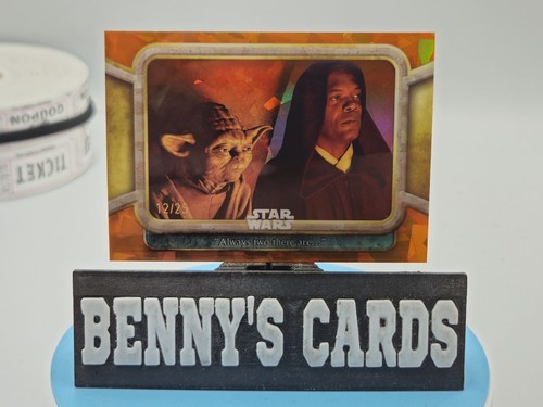2024 Topps Chrome Star Wars Orange Cracked Ice 12/25 Always Two There Are