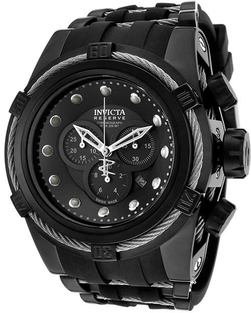 Invicta 14940 52mm Bolt Zeus Fatto IN Svizzera Cronografo Rotto Cinturino Uomo - Immagine 3 di 4