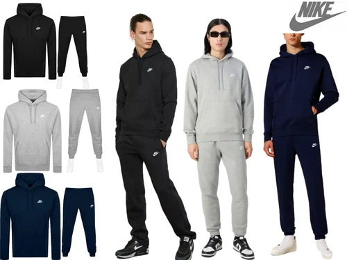 Mens Nike Gym Athletic Club Swoosh Hoodie Hooded Sweatshirt Pants Set New - product listing photo