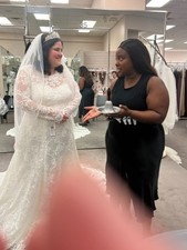 Davids Bridal Wedding Dress size 20W with Tags makes you feel like royalty 