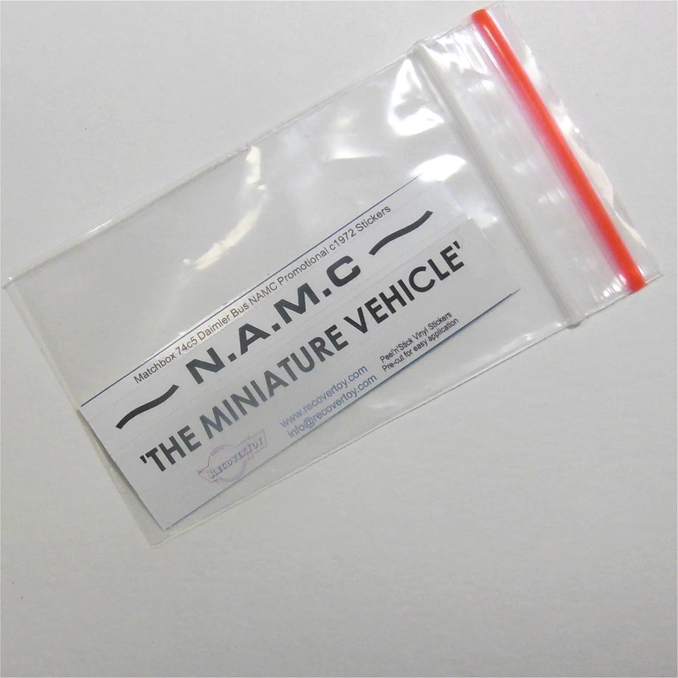 Matchbox Lesney 74c5 Daimler Bus NAMC 1972 Promotional Sticker Set - Image 3 of 3