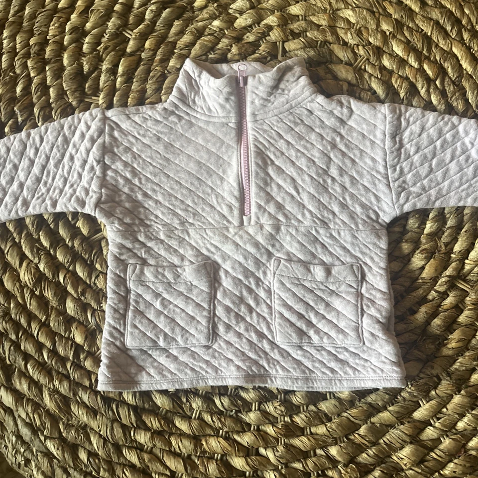 Crewcuts By J. Pullover Crew acolchado media cremallera niños talla 4-5 lavanda Foto 2 de 4