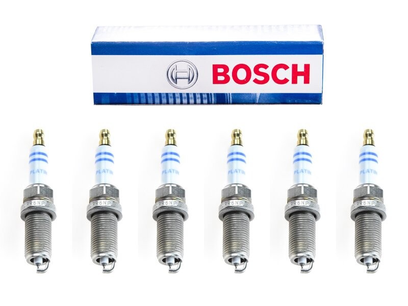 Set of 6 Spark Plug - Bosch FR-5-NPP-332 S for Porsche Cayenne, Macan, Panamera