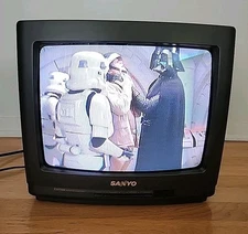 Sanyo 13.5 Inch Retro Gaming CRT TV Model DS13430-No Remote-Tested/Works