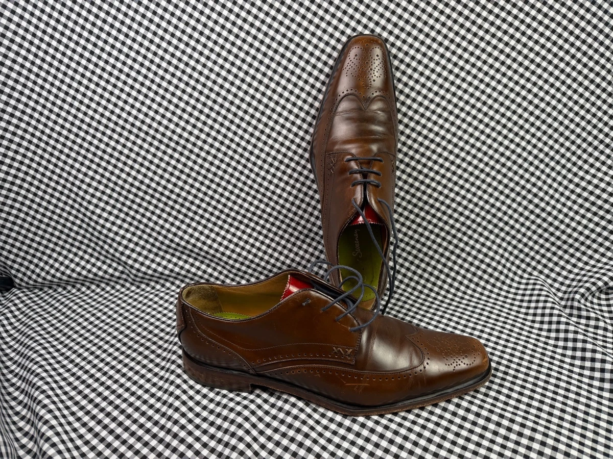 Oliver Sweeney Brown Leather Oxford Shoes Perforated Cap Toe Italy Mens 11 Tivoli Dark Tan | Oxford Shoes | Men main image 2